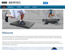 Tablet Screenshot of bertec.com